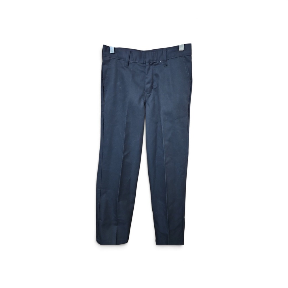 Dickies Boys Classic Fit Flat Front Pants Navy Blue School Uniform Size 10 0395